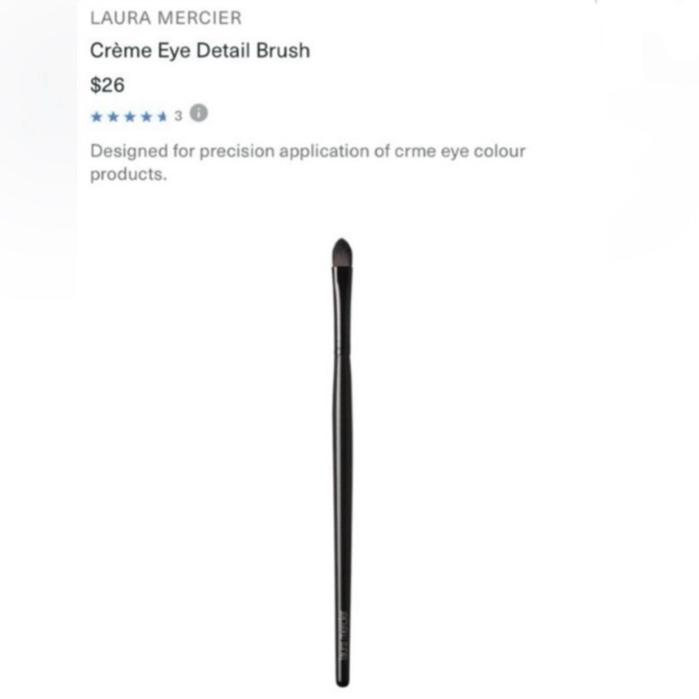 Laura Mercier Brush “Crème Eye Detail” Brush - NWT in box